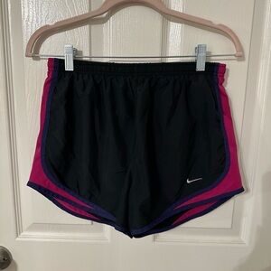 Nike Women's Black and Pink Athletic Shorts